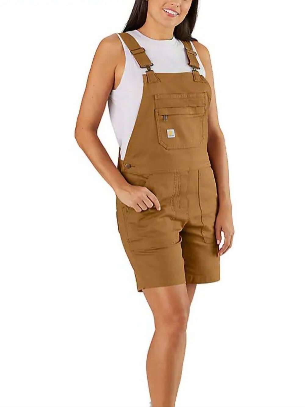 Carhartt Women's Carhartt Brown Short Bib Overalls XS Ashland Shortall Work